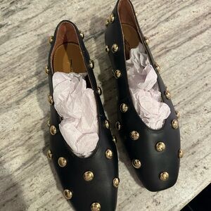 Madewell Black Studded Women's Shoes flats